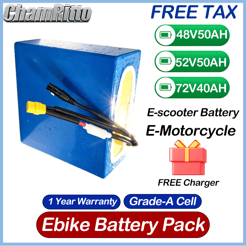 60V 50Ah Electric Scooter Battery - Bateria de lítio 21700 1500W para