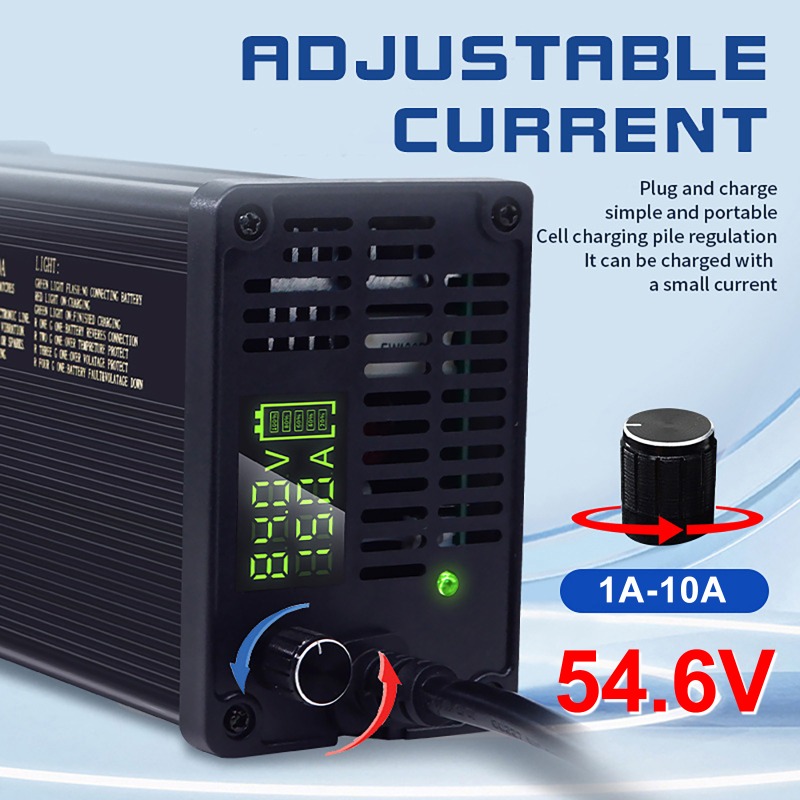 84V 20A Smart Charger - Carregador de Bateria de Lítio Ajustável