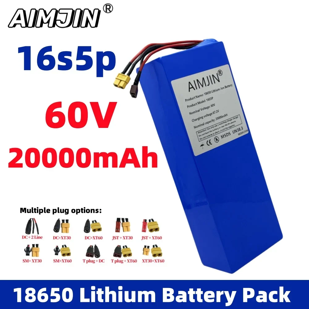 Bateria de Lítio 60V 20Ah 16S5 - 60V 50Ah Electric Scooter Battery avaliação e preço