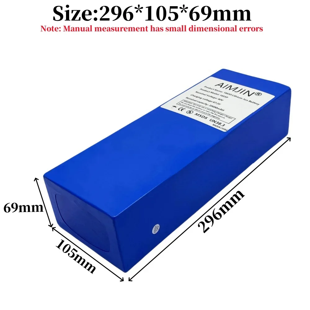 Bateria de Lítio 60V 20Ah 16S5 - 60V 50Ah Electric Scooter Battery avaliação e preço
